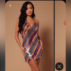 Fashion Nova sequined backless dress